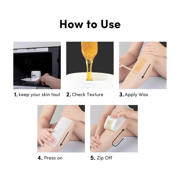 NIB Parissa Legs & Body Warm Wax Vegan Hair Removal Kit Microwavable Coarse Hair - Picture 5 of 10